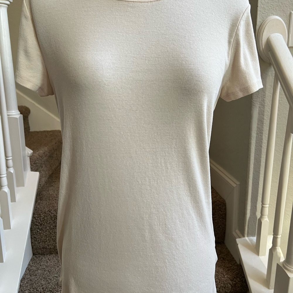 Faded Glory Cream Short Sleeve Tee